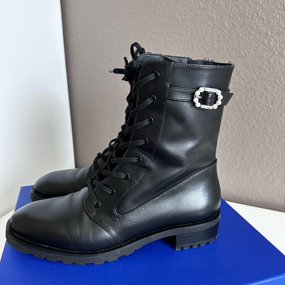 Stuart Weitzman  feminine DAZZLE BOOTIE with pearls - Picture 15 of 16